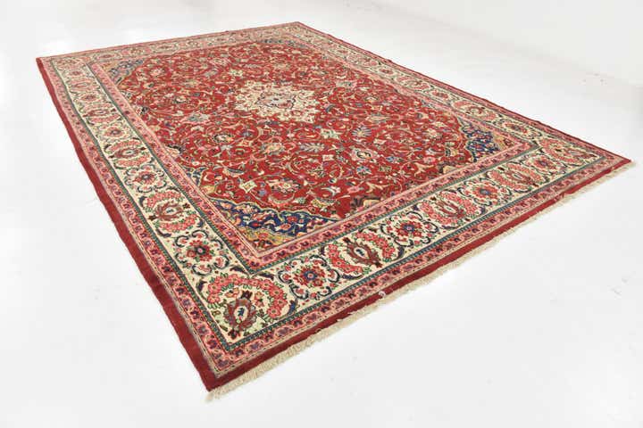 9' 8 x 13' 3 Hand Knotted Mahal Persian Wool Rug