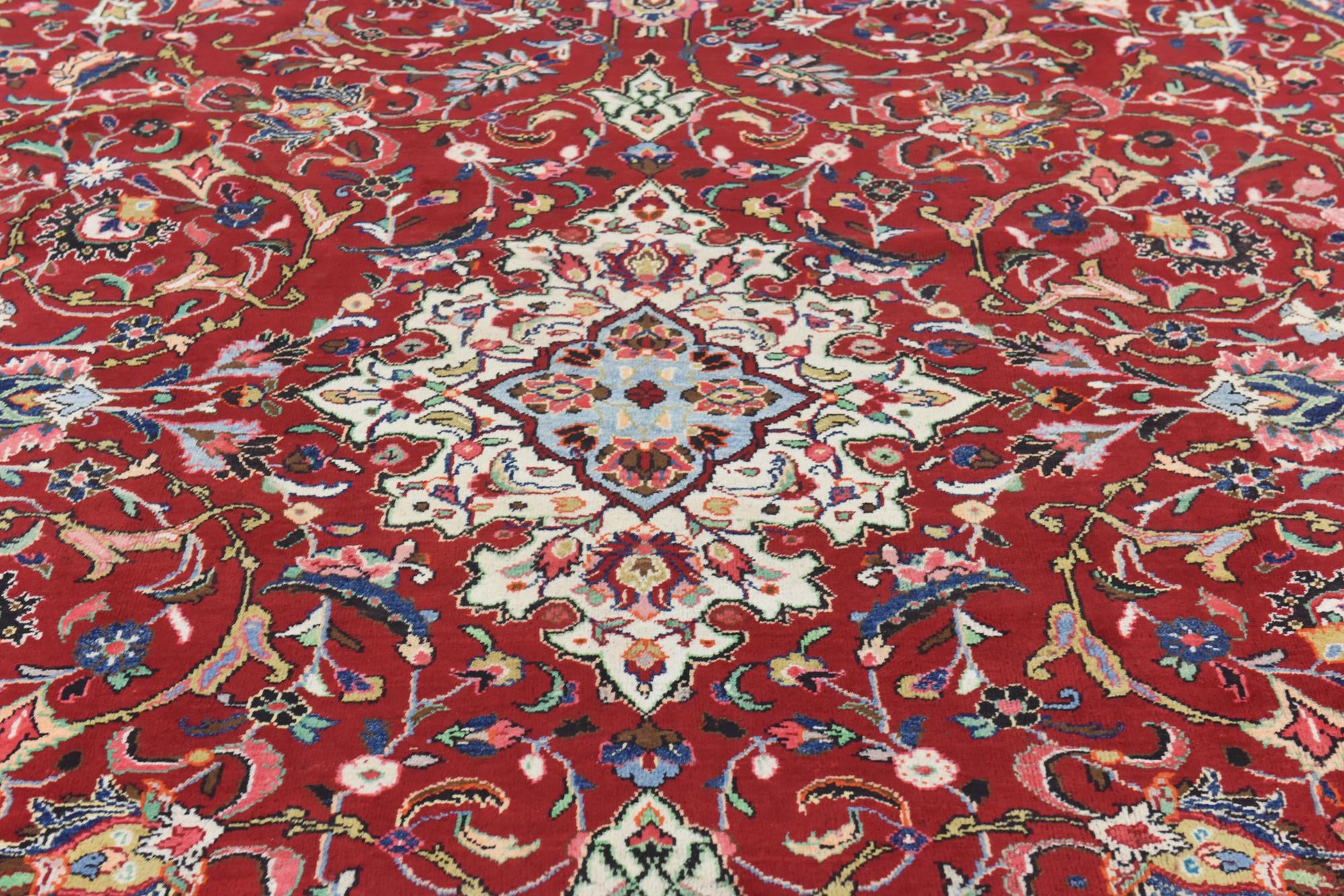 9' 8 x 13' 3 Hand Knotted Mahal Persian Wool Rug