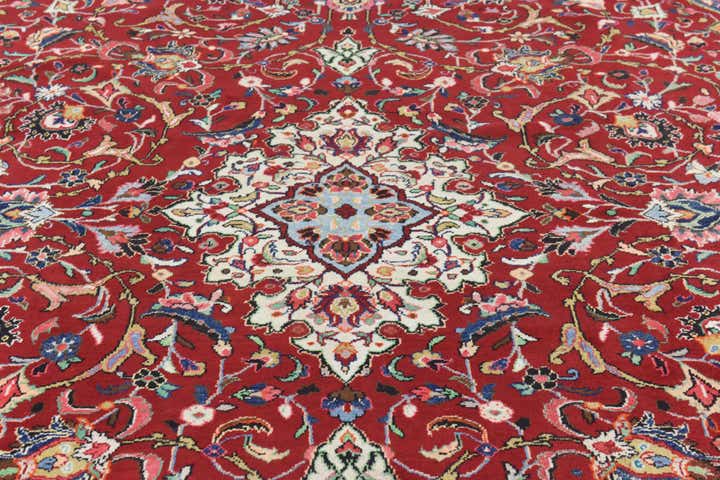 9' 8 x 13' 3 Hand Knotted Mahal Persian Wool Rug