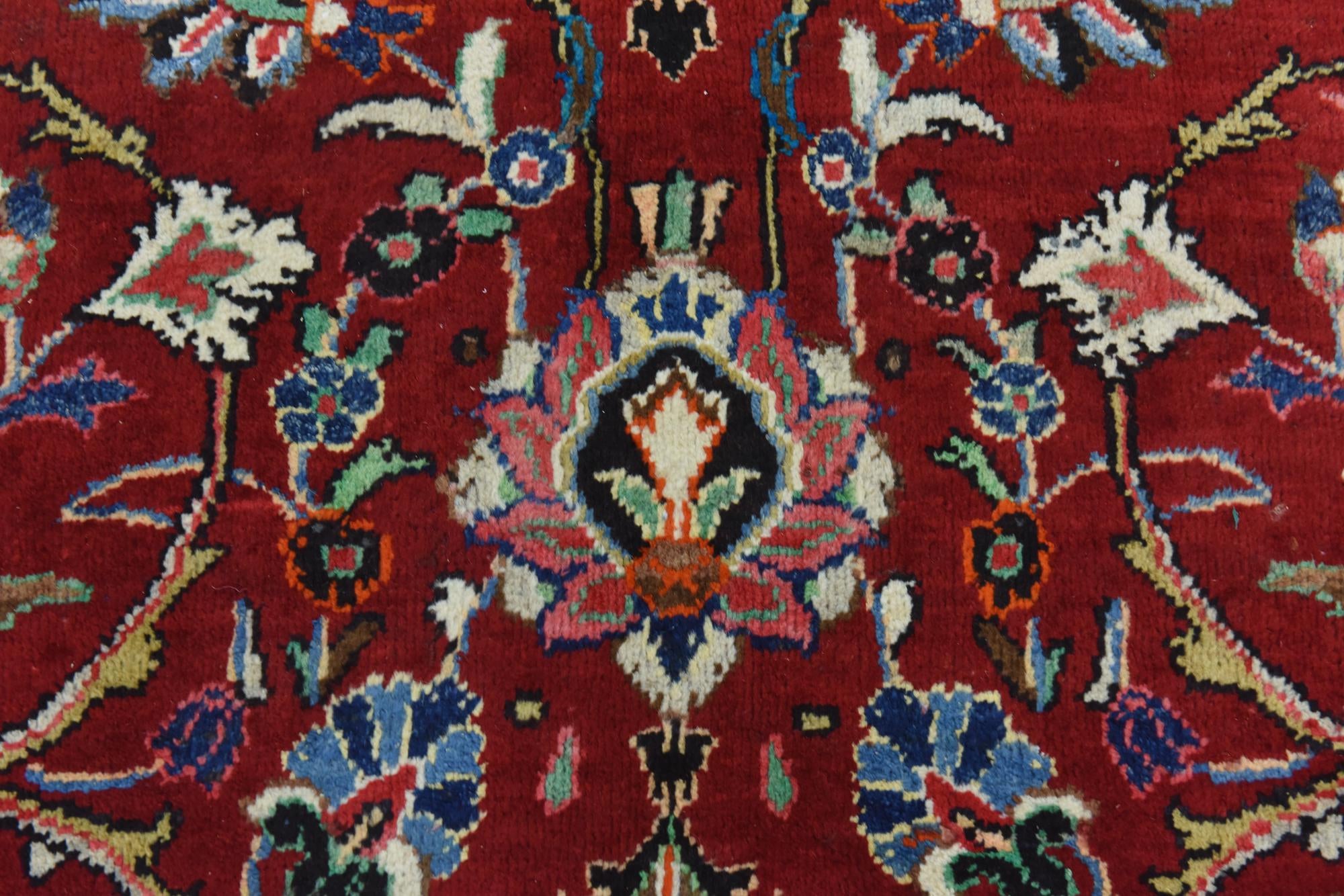 9' 8 x 13' 3 Hand Knotted Mahal Persian Wool Rug