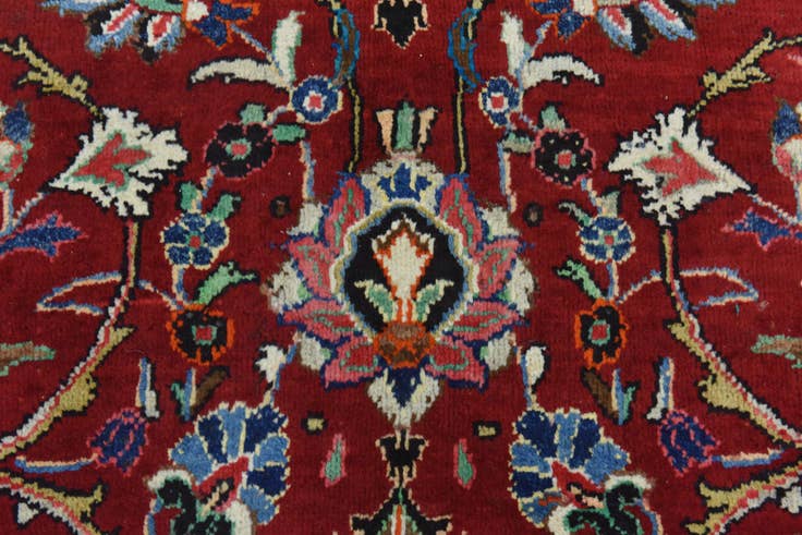Detail image of 9' 8 x 13' 3 Hand Knotted Mahal Persian Wool Rug