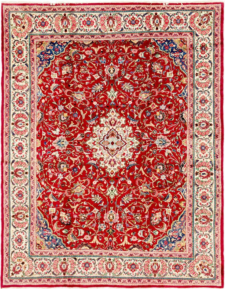 Detail image of 9' 8 x 13' 3 Hand Knotted Mahal Persian Wool Rug