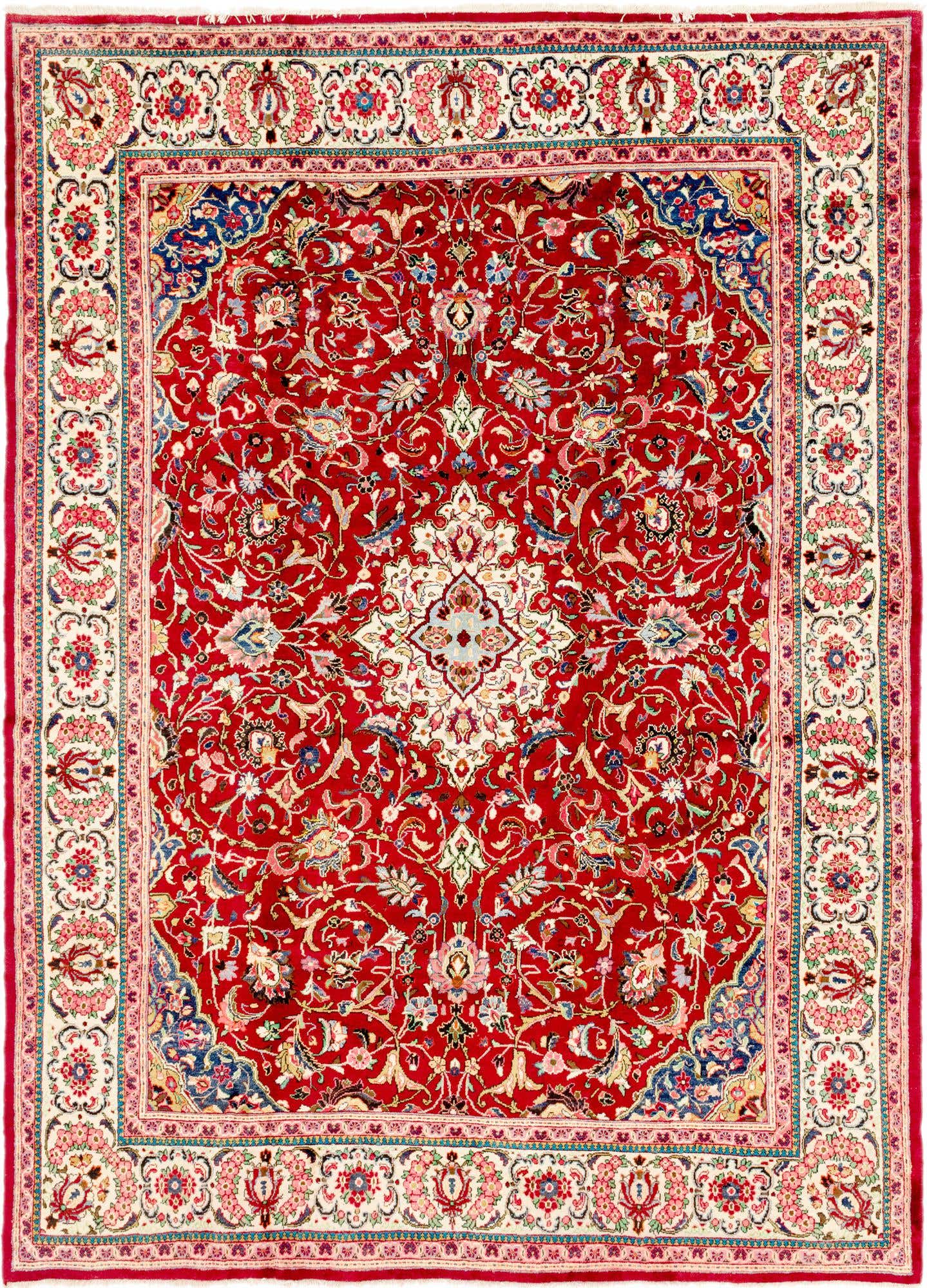 9' 8 x 13' 3 Hand Knotted Mahal Persian Wool Rug