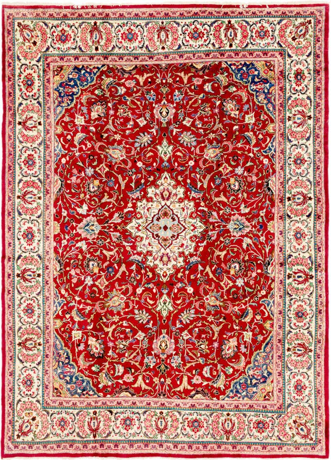 Detail image of 9' 8 x 13' 3 Hand Knotted Mahal Persian Wool Rug