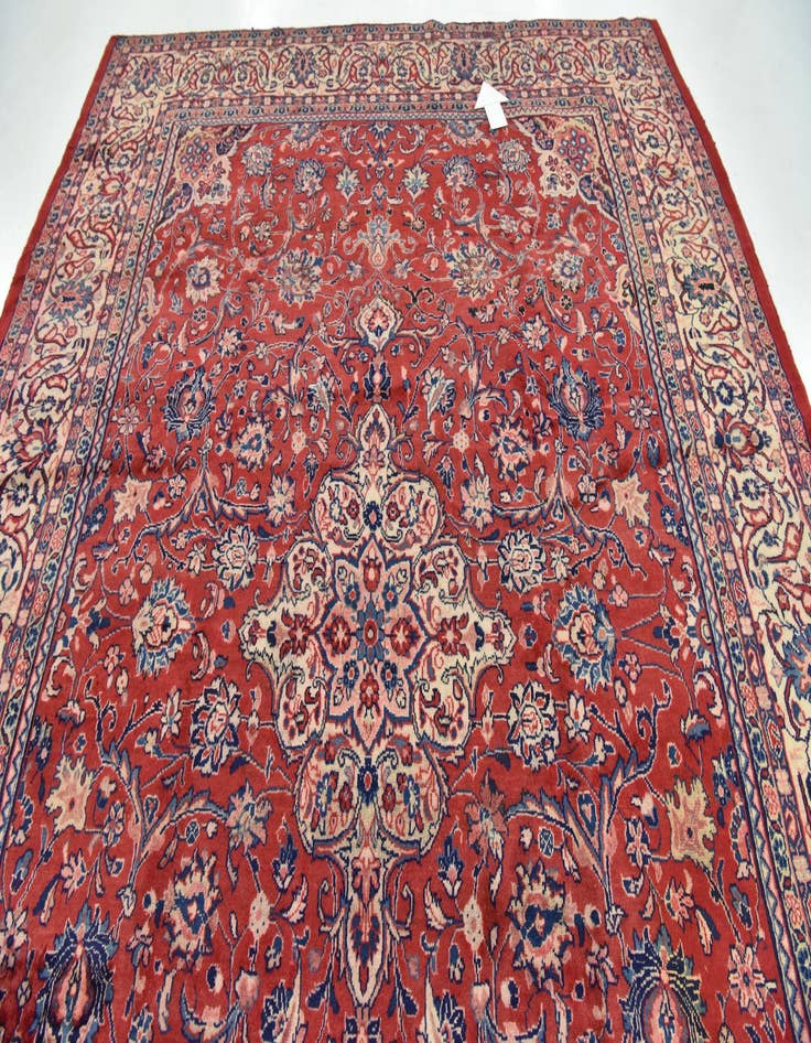 Detail image of 9' 4 x 13'  Hand Knotted Mahal Persian Wool Rug