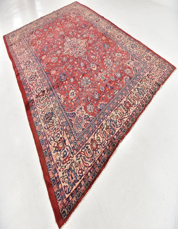 Detail image of 9' 4 x 13'  Hand Knotted Mahal Persian Wool Rug