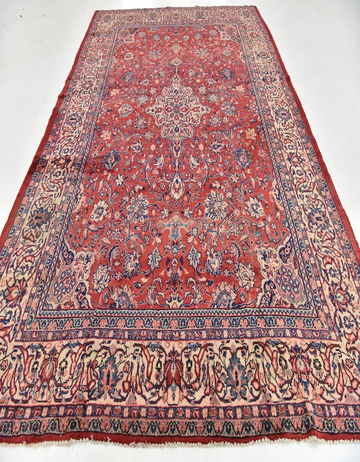 Detail image of 9' 4 x 13'  Hand Knotted Mahal Persian Wool Rug