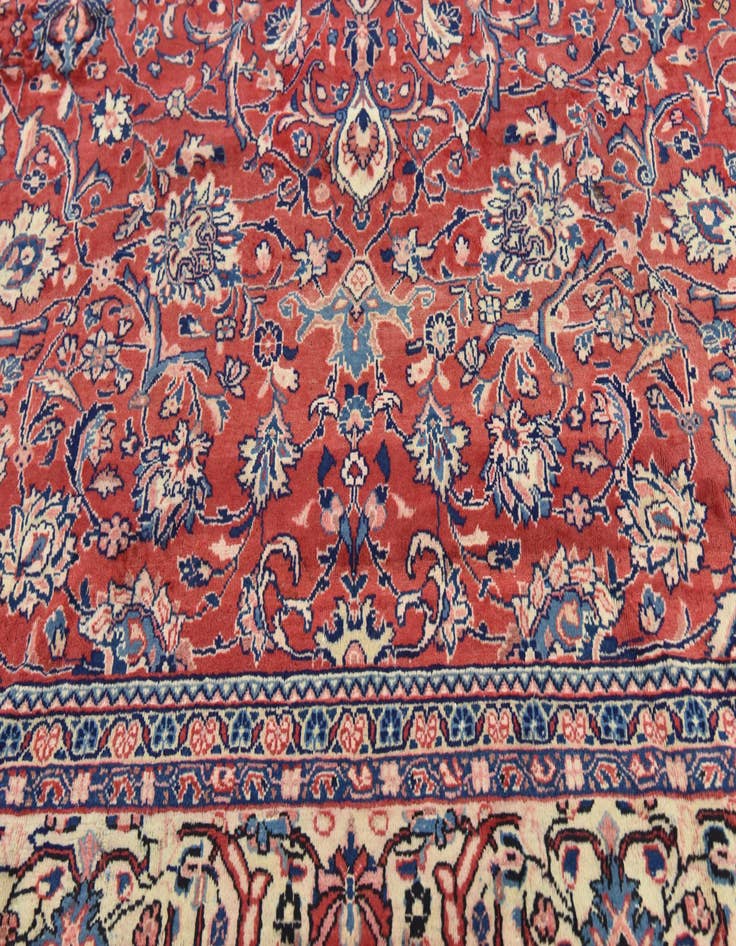 Detail image of 9' 4 x 13'  Hand Knotted Mahal Persian Wool Rug