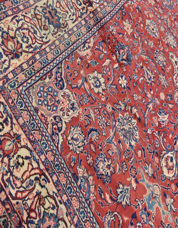 Detail image of 9' 4 x 13'  Hand Knotted Mahal Persian Wool Rug
