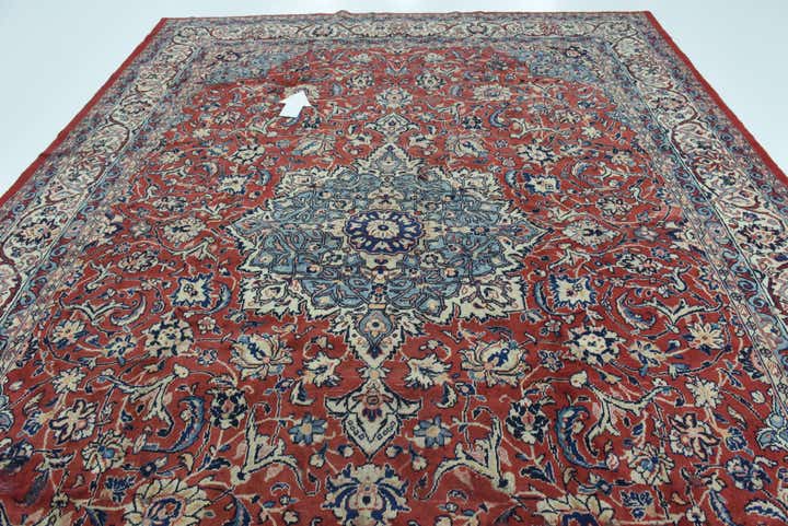 10' 4 x 13' 3 Hand Knotted Mahal Persian Wool Rug