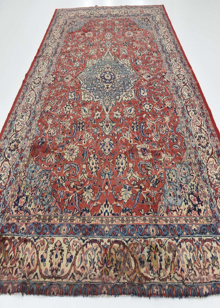 10' 4 x 13' 3 Hand Knotted Mahal Persian Wool Rug