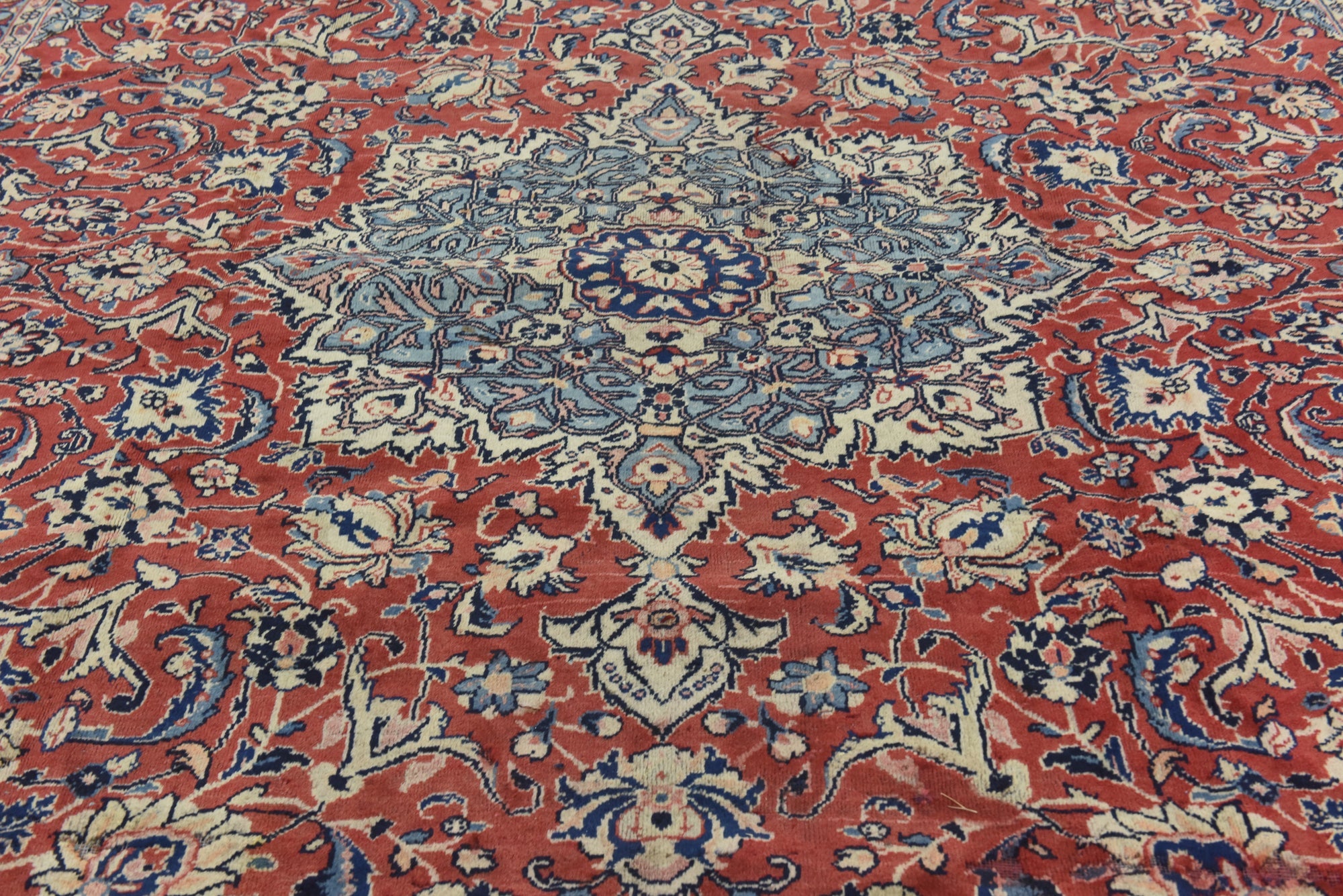 10' 4 x 13' 3 Hand Knotted Mahal Persian Wool Rug