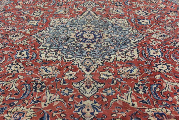 10' 4 x 13' 3 Hand Knotted Mahal Persian Wool Rug