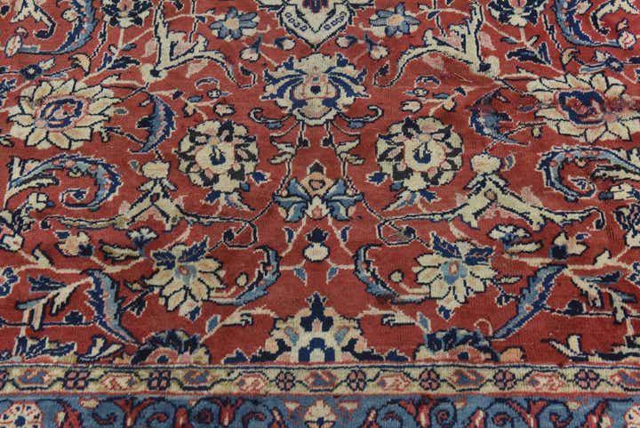 10' 4 x 13' 3 Hand Knotted Mahal Persian Wool Rug