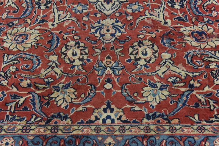 Detail image of 10' 4 x 13' 3 Hand Knotted Mahal Persian Wool Rug