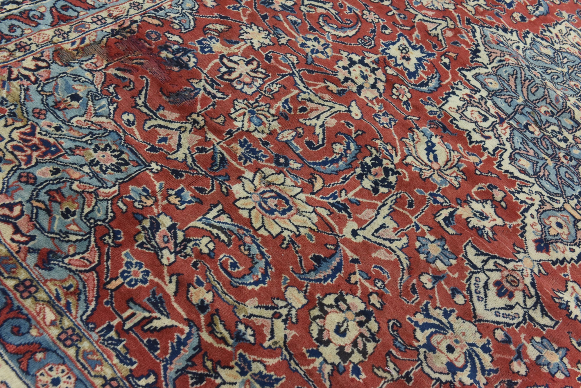 10' 4 x 13' 3 Hand Knotted Mahal Persian Wool Rug