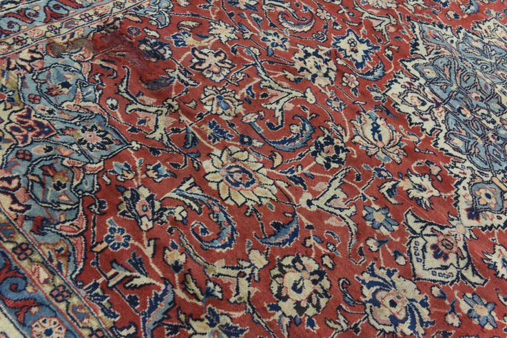 Detail image of 10' 4 x 13' 3 Hand Knotted Mahal Persian Wool Rug