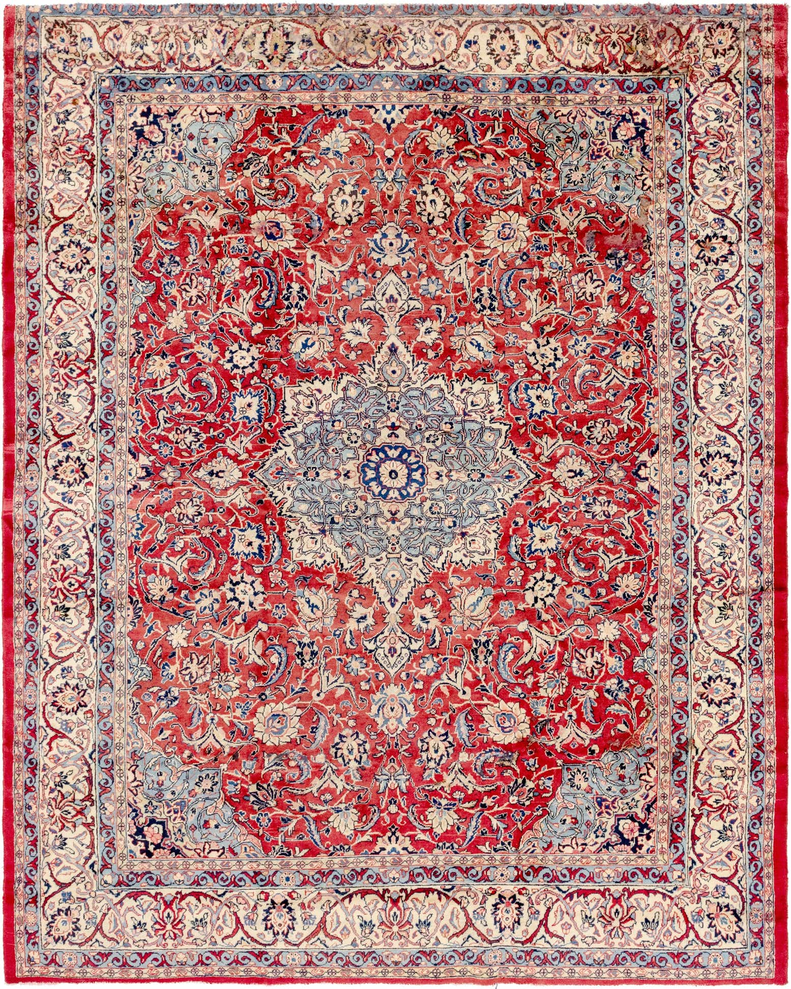 10' 4 x 13' 3 Hand Knotted Mahal Persian Wool Rug