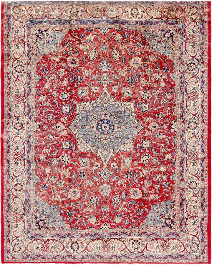 10' 4 x 13' 3 Hand Knotted Mahal Persian Wool Rug