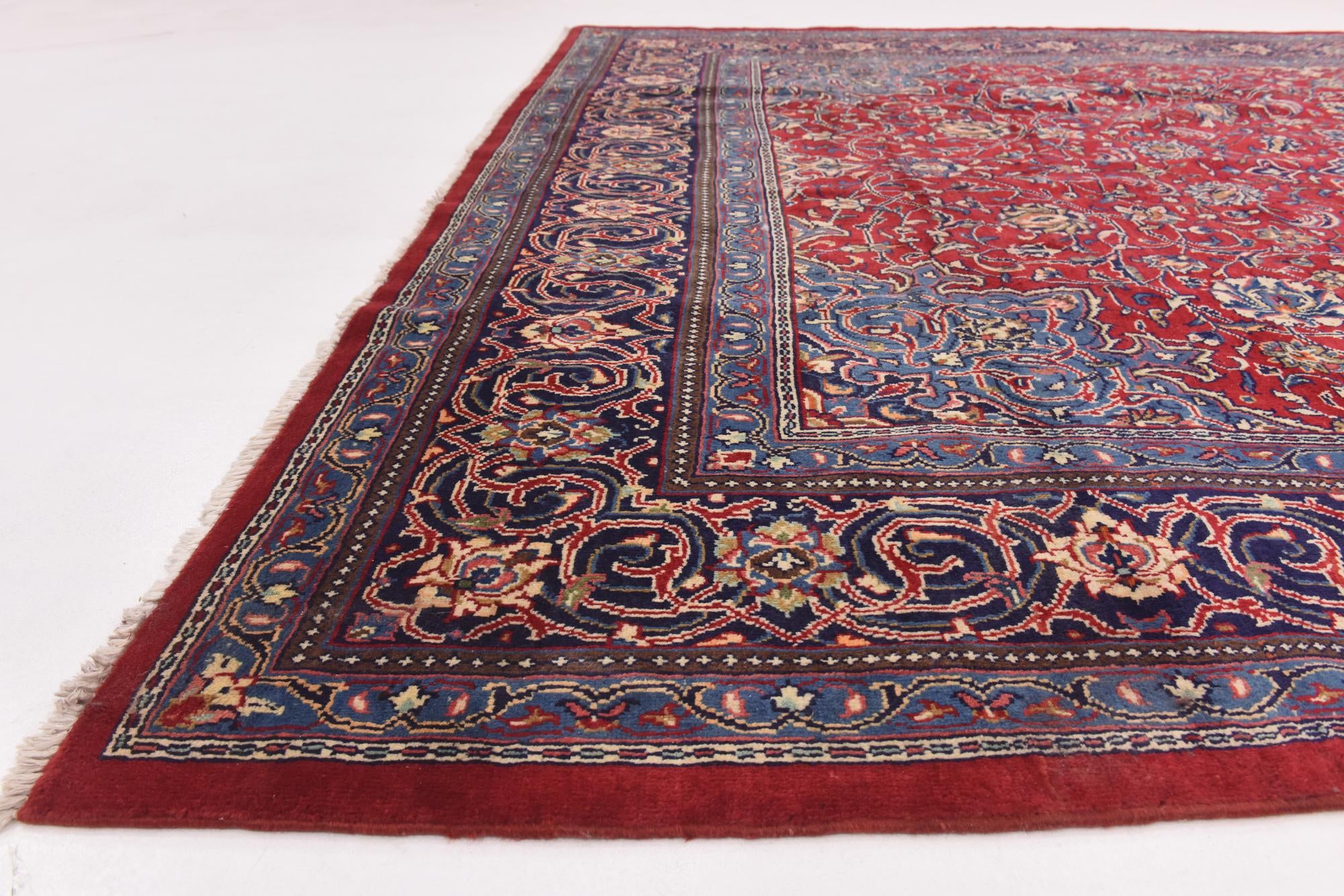 9' 9 x 13' 8 Hand Knotted Mahal Persian Wool Rug