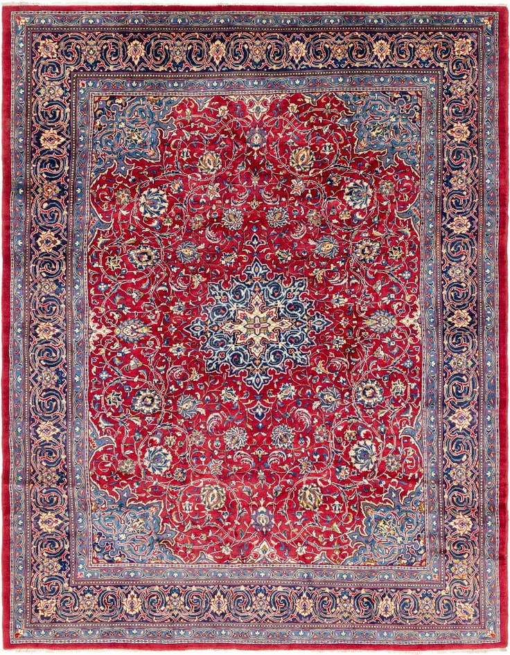 Detail image of 9' 9 x 13' 8 Hand Knotted Mahal Persian Wool Rug