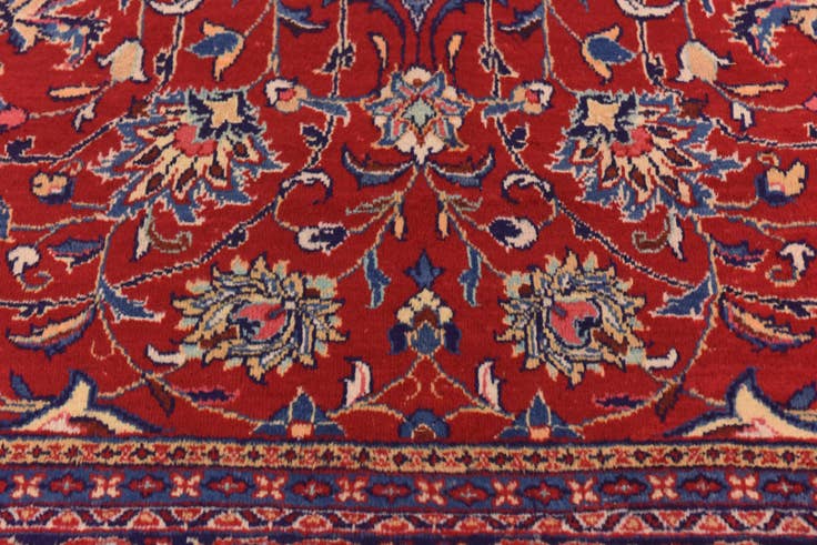 Detail image of 9' 6 x 12' 9 Hand Knotted Mahal Persian Wool Rug