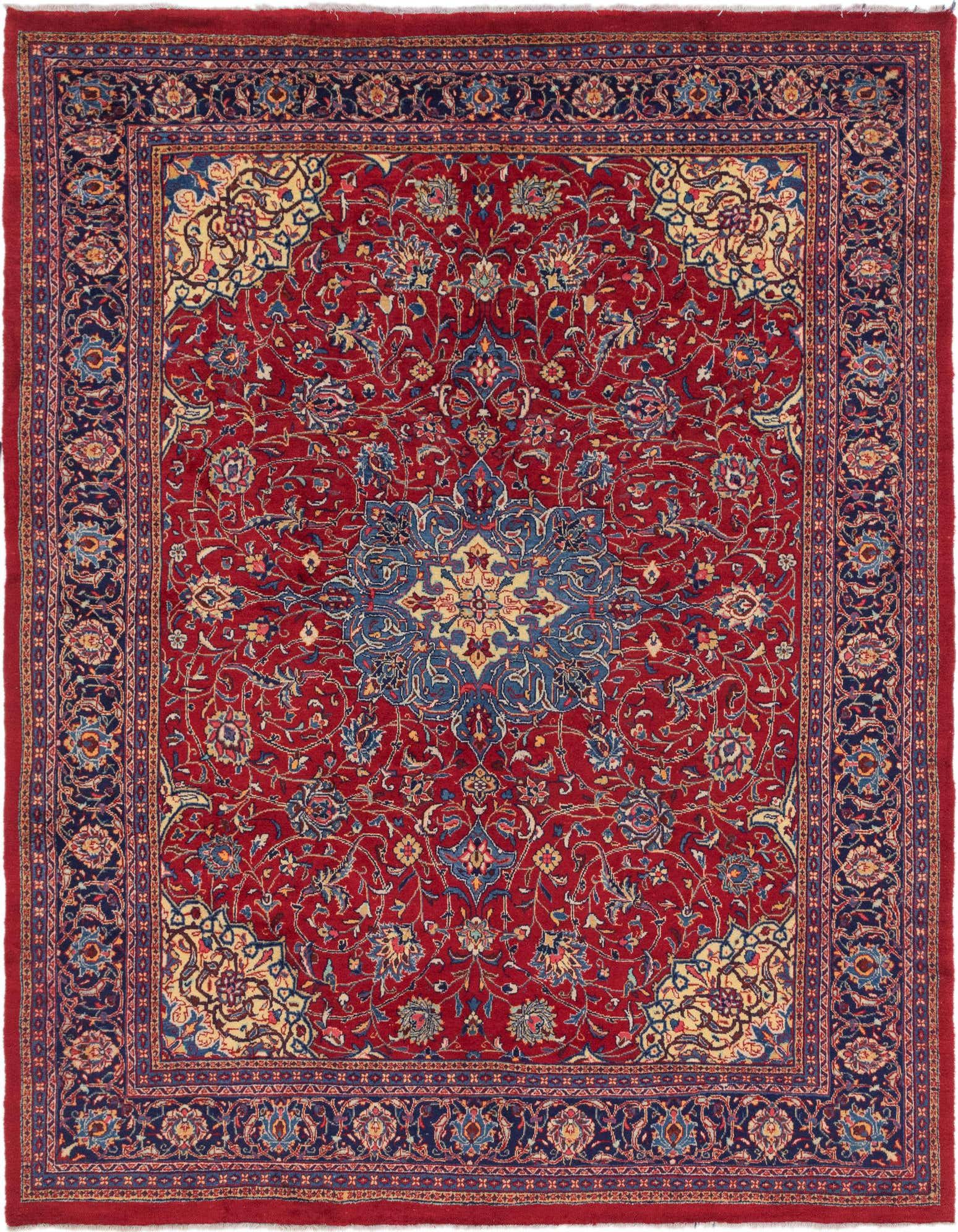 9' 6 x 12' 9 Hand Knotted Mahal Persian Wool Rug
