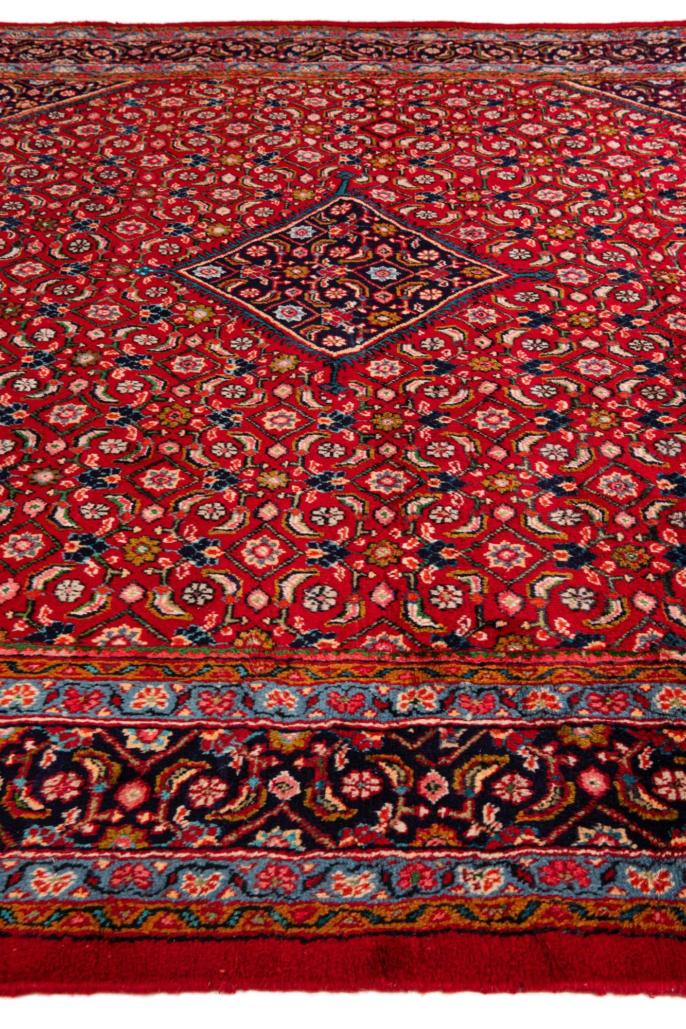 9' 8 x 12' 10 Hand Knotted Mahal Persian Wool Rug