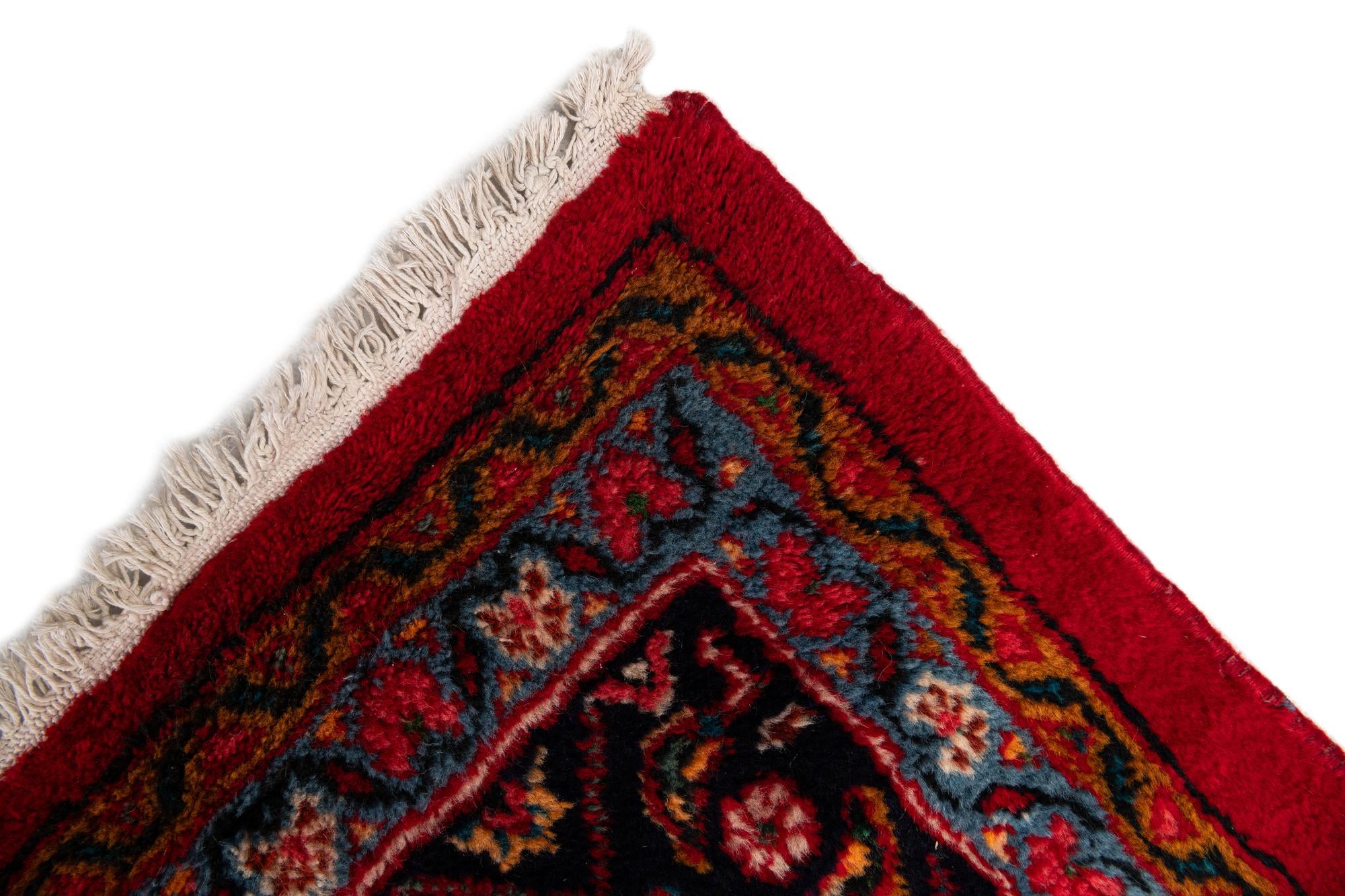 9' 8 x 12' 10 Hand Knotted Mahal Persian Wool Rug