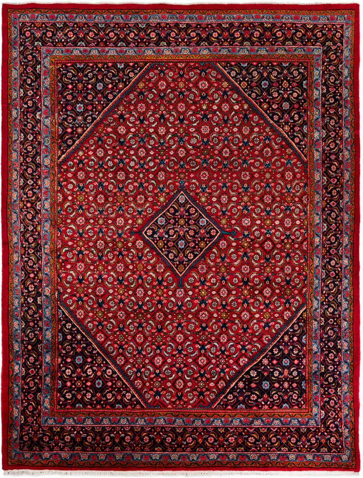 9' 8 x 12' 10 Hand Knotted Mahal Persian Wool Rug