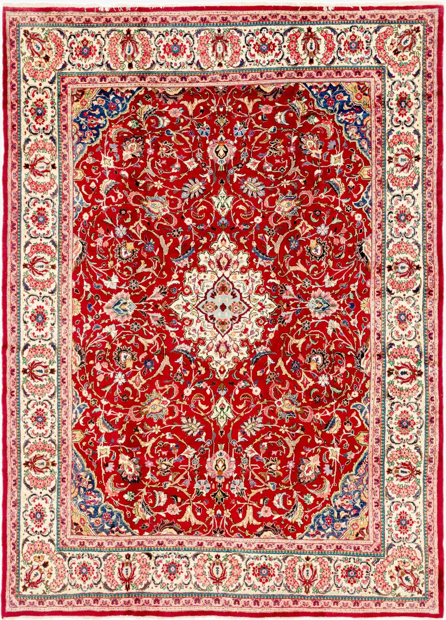 9' 8 x 13' 3  Hand Knotted Mahal Persian Wool Rug