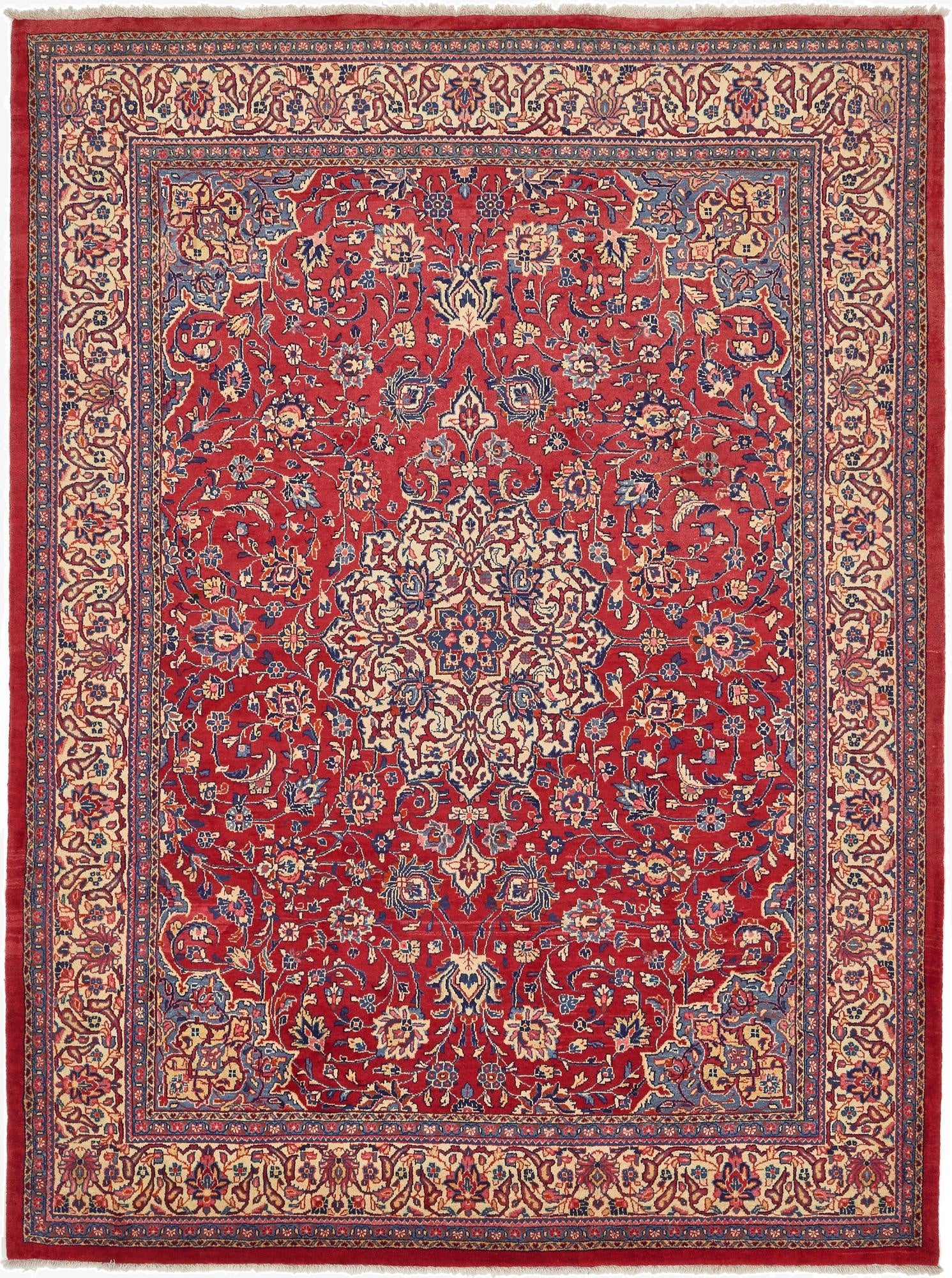 10' x 13' 4  Hand Knotted Mahal Persian Wool Rug