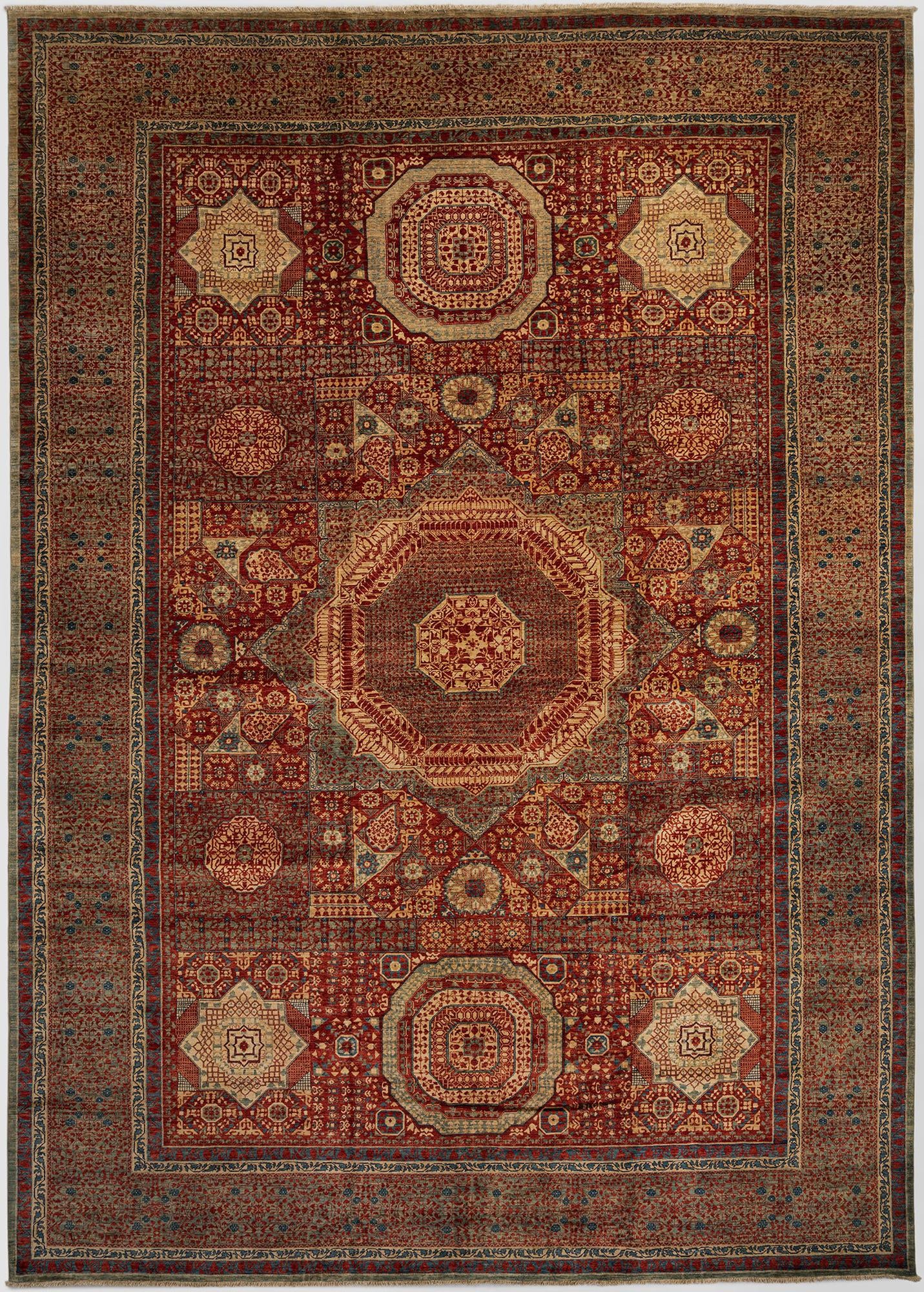 12' 2 x 17' 5 Mamluk Wool Rug