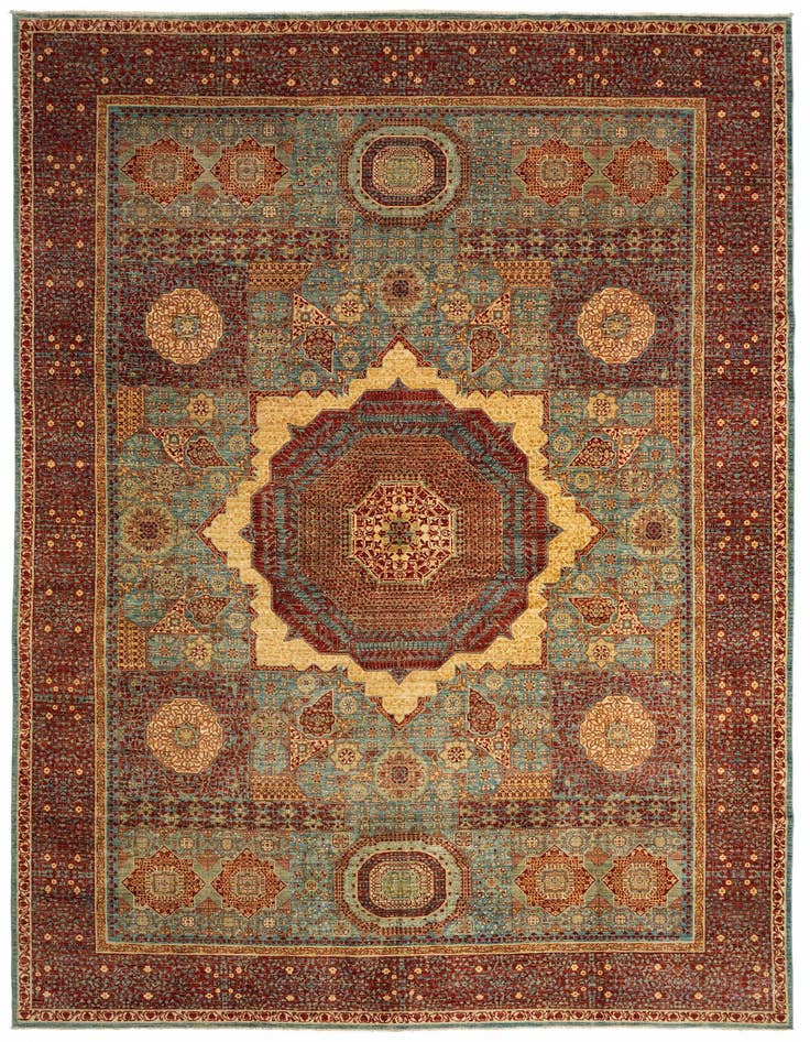Detail image of 9' 11 x 13' 11 Mamluk Wool Rug