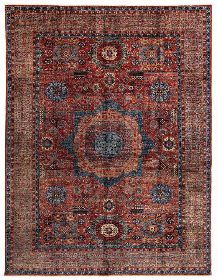 Detail image of 9' 8 x 13' 9 Mamluk Wool Rug
