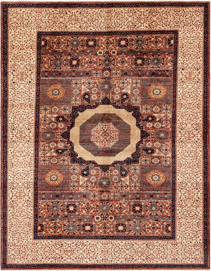 Detail image of 6' x 8' 10 Hand Knotted Mamluk Rug