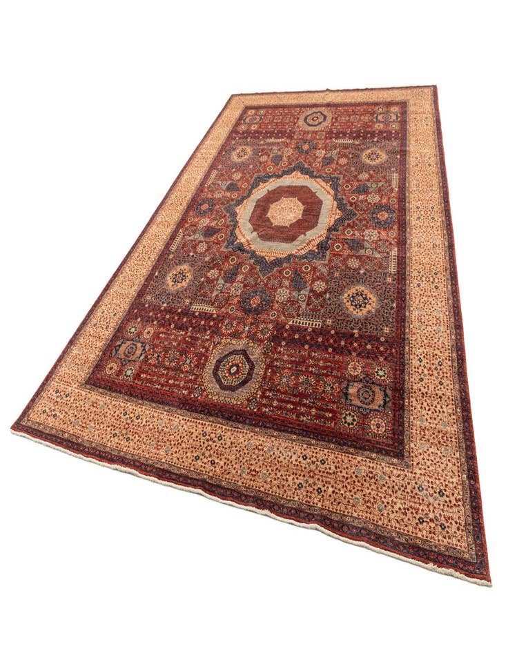 Detail image of 9' 9 x 13' 9  Hand Knotted Mamluk Rug