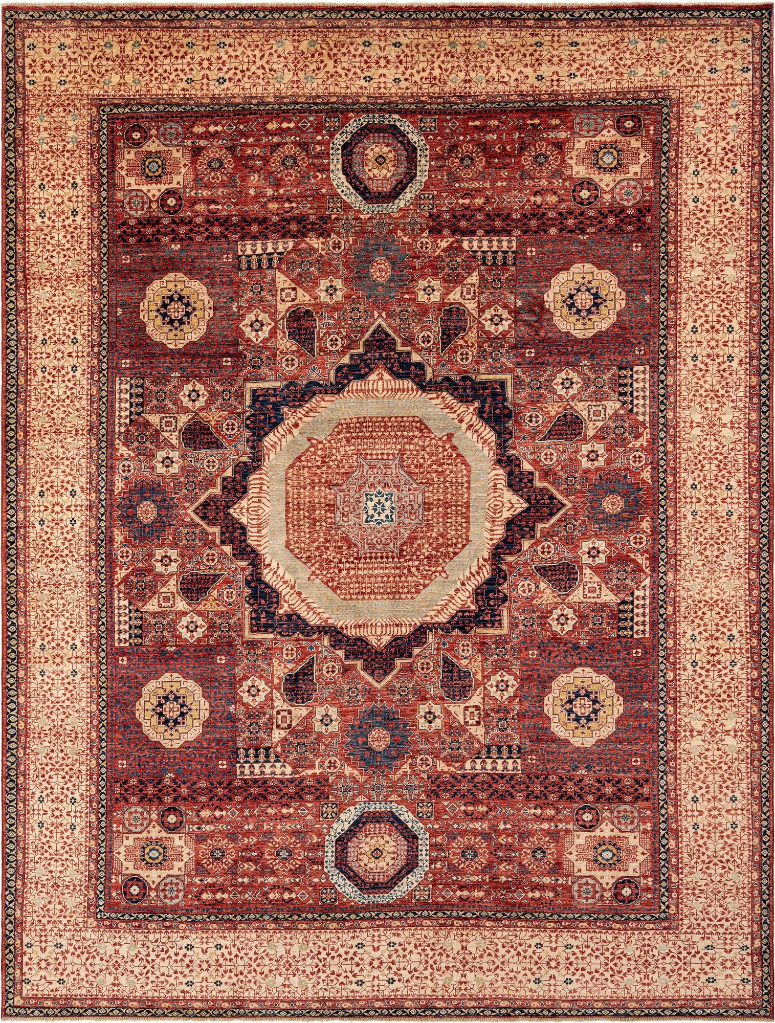 8' 8 x 11' 5 Hand Knotted Mamluk Rug