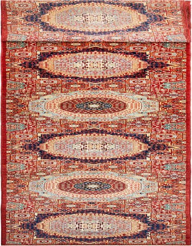 Detail image of 2' 11 x 24' 5 Hand Knotted Mamluk Rug