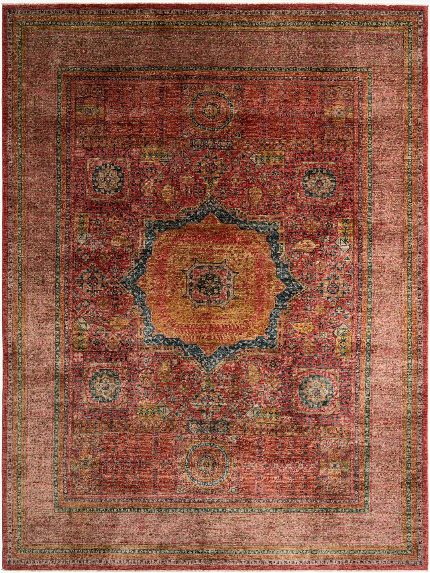 9' 9 x 13' Hand Knotted Mamluk Rug