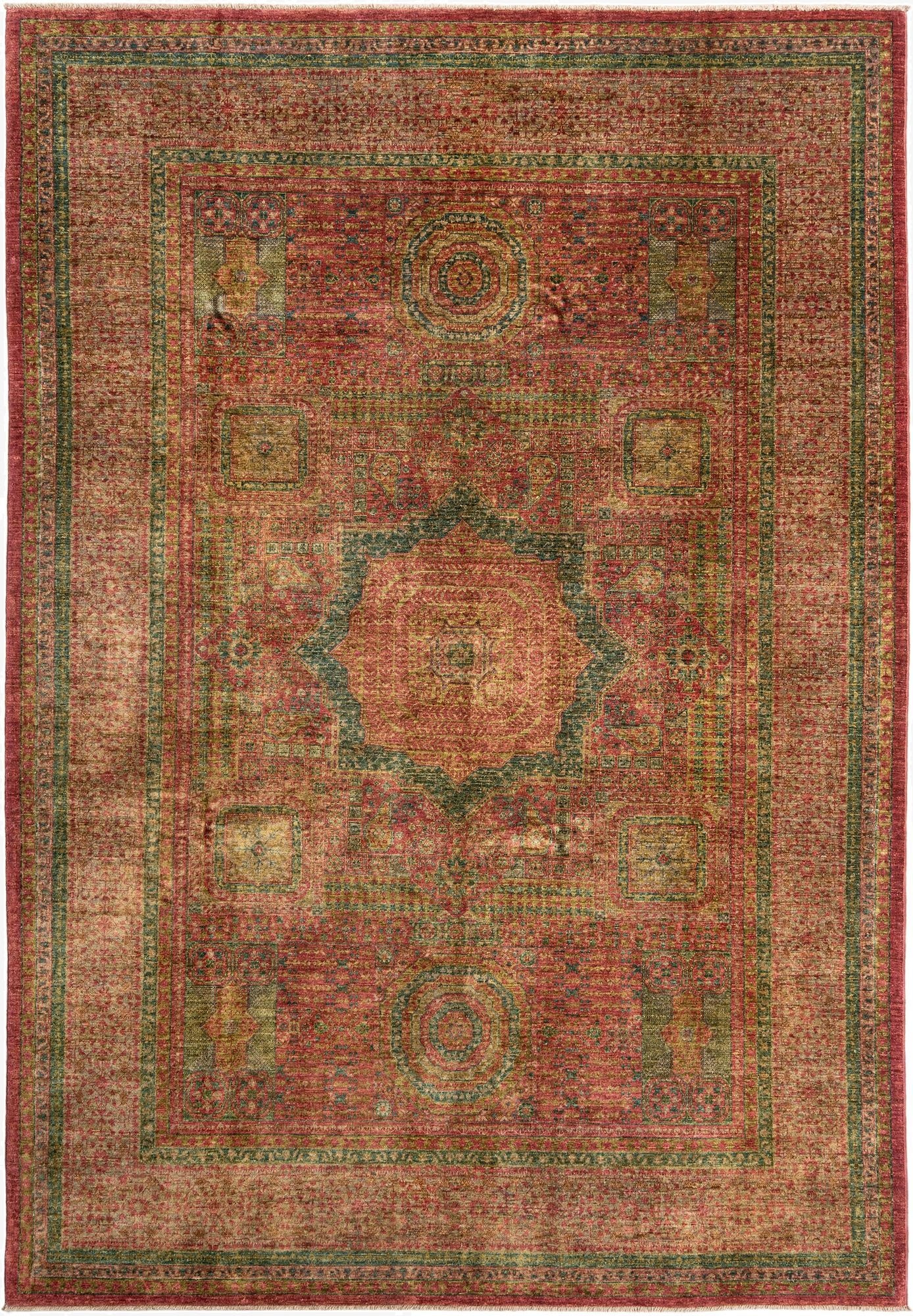 6' 10 x 9' 10  Hand Knotted Mamluk Rug