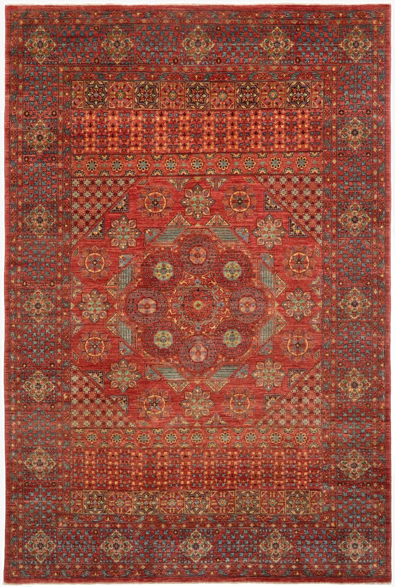 6' 7 x 9' 10 Mamluk Wool Rug