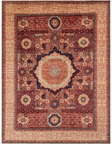 8' 8 x 11' 5 Hand Knotted Mamluk Rug