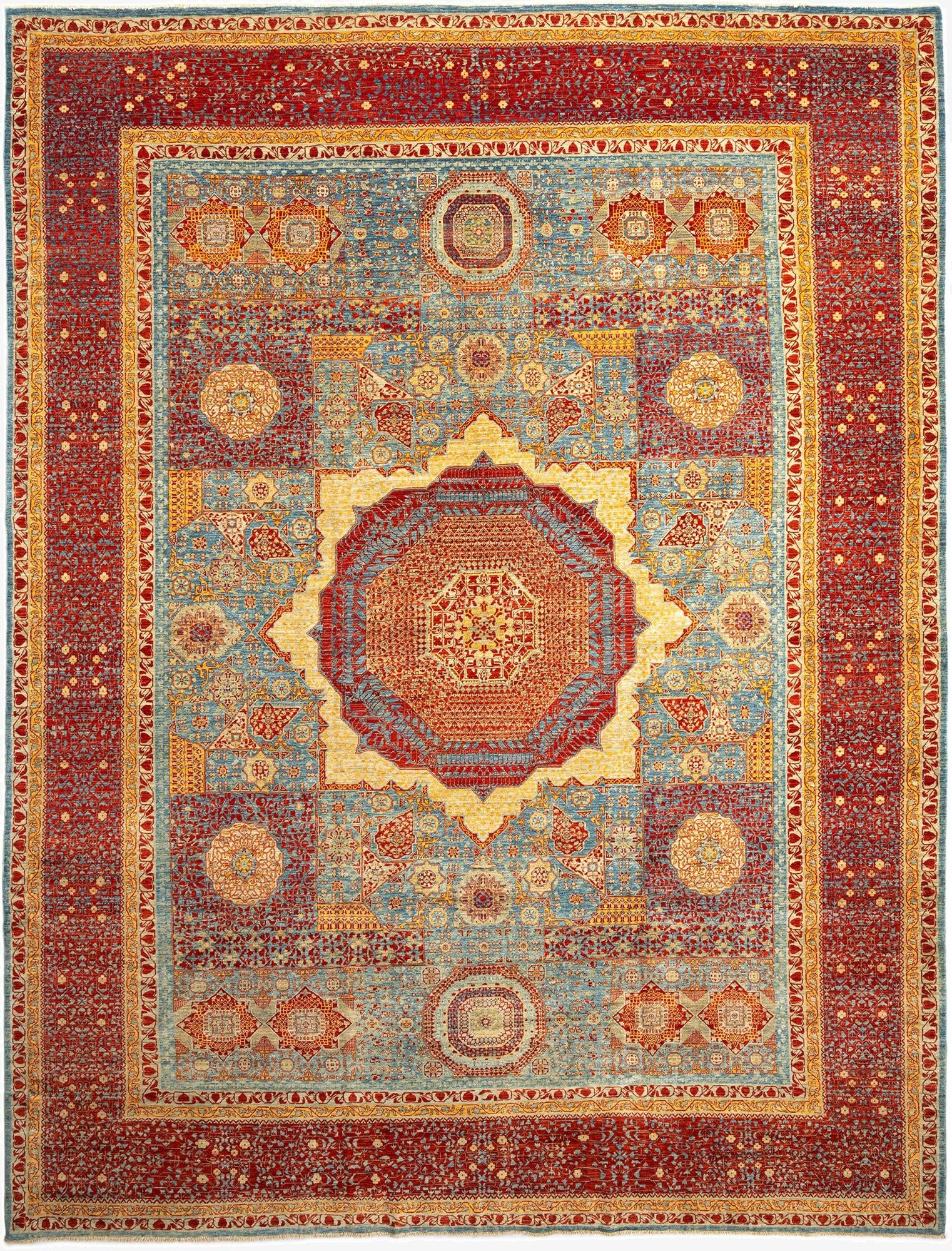 11' 9 x 15' 7 Mamluk Wool Rug