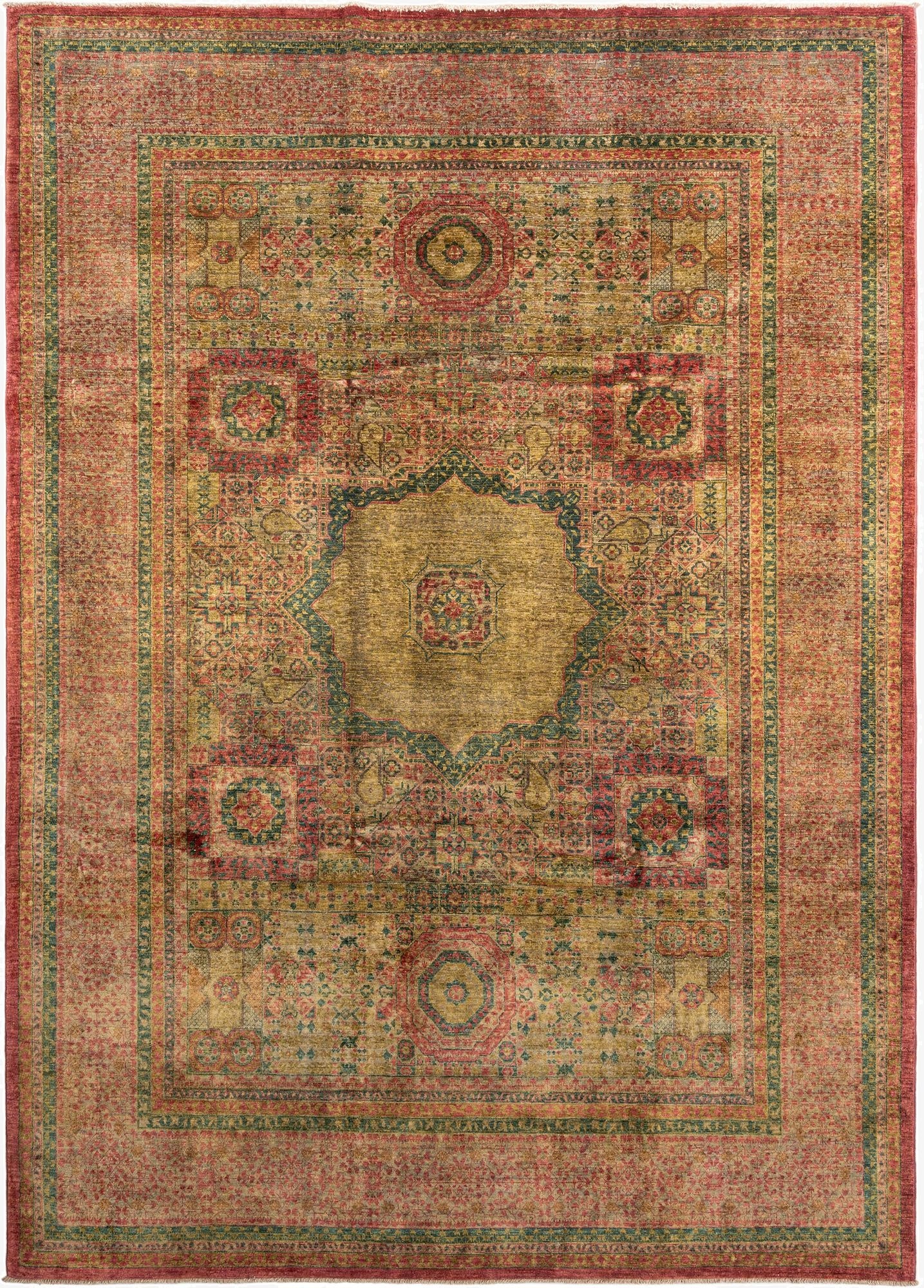8' 1 x 11' 3  Hand Knotted Mamluk Rug