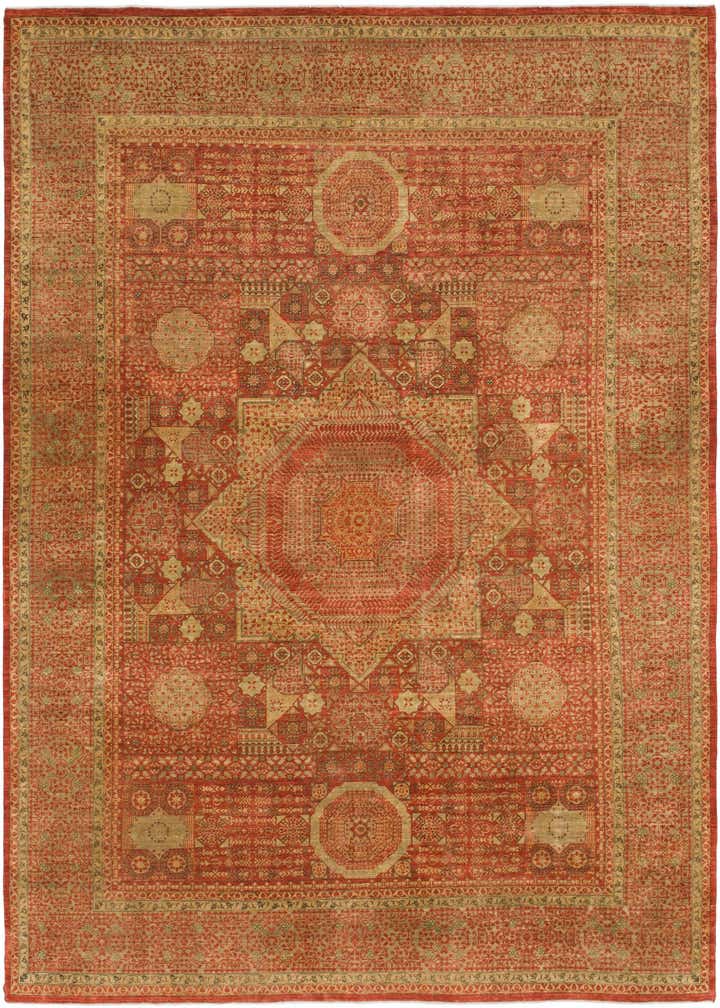 9' x 12' 3 Hand Knotted Mamluk Ziegler Oriental Rug