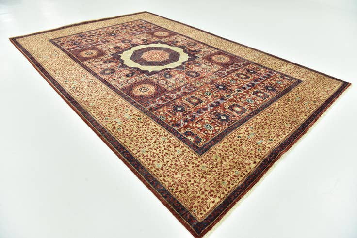 Detail image of 6' x 9' Hand Knotted Mamluk Ziegler Rug