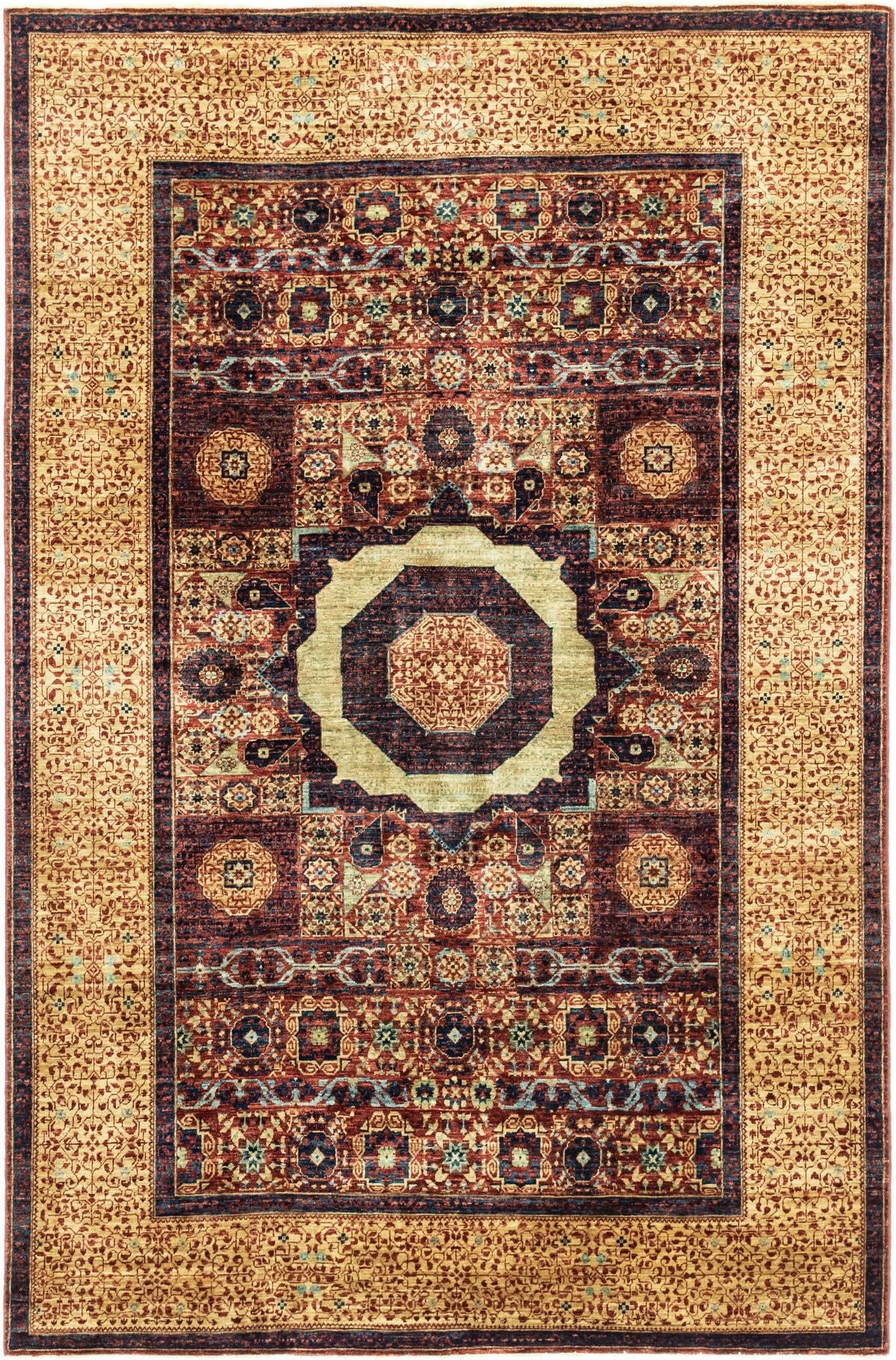 6' x 9' Hand Knotted Mamluk Ziegler Rug