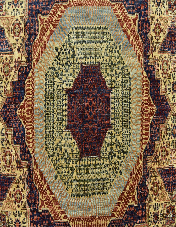 Detail image of 8' x 9' 11  Hand Knotted Mamluk Ziegler Rug
