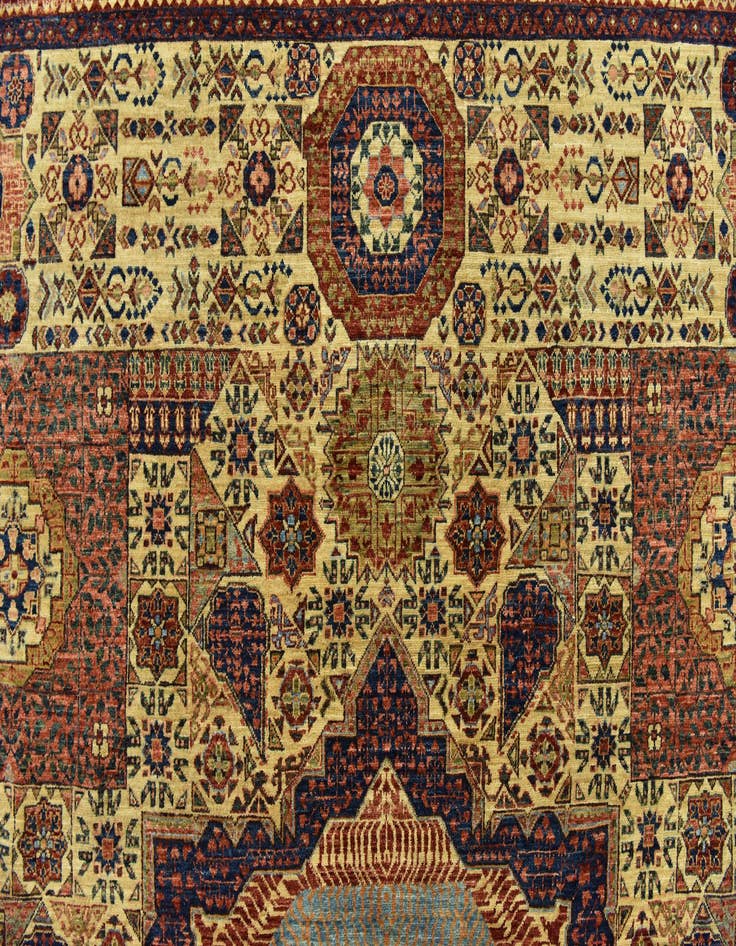 Detail image of 8' x 9' 11  Hand Knotted Mamluk Ziegler Rug